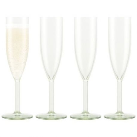 BODUM OKTETT 4 Flûtes à Champagne 12 cl en plastiq 11927-681SSA