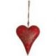 AUBRY GASPARD COEUR METAL A SUSPENDRE H20CMROUGE DMO1680