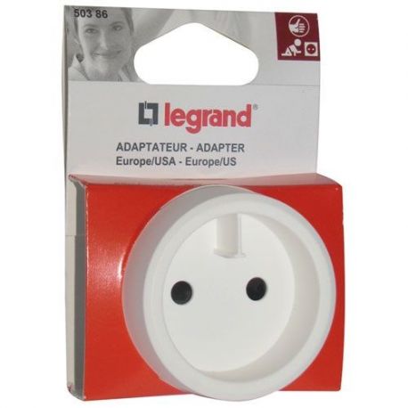 LEGRAND ADAPTATEUR 2P EUROPE/USA 1380W     BL 050386