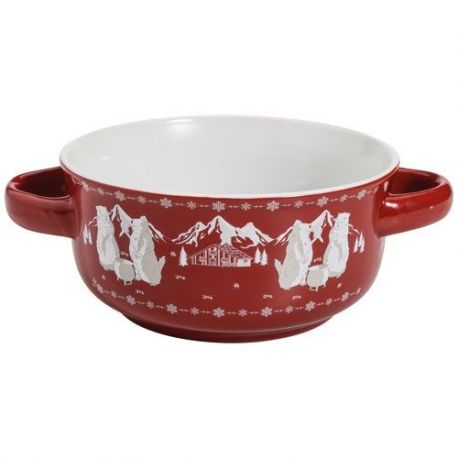 TABLE ET COOK BOL SOUPE MARMOTTE ROUGE 13,5CM AVEC 86E-001-SBROUGE