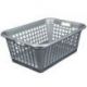 ALUMINIUM ET PLASTIQ CORBEILLE LINGE 61X42X24 SILV CL