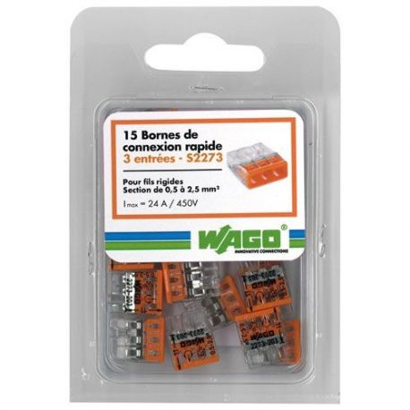 WAGO BORNE MINI WAGO 3E X15 SC 121445