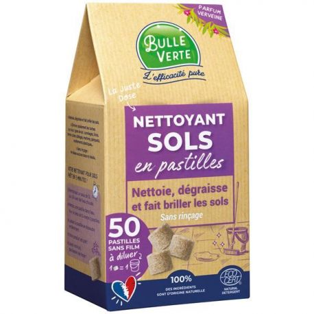 BULLE VERTE NETTOYANT SOL EN PASTILLE X50 72BTE014BV