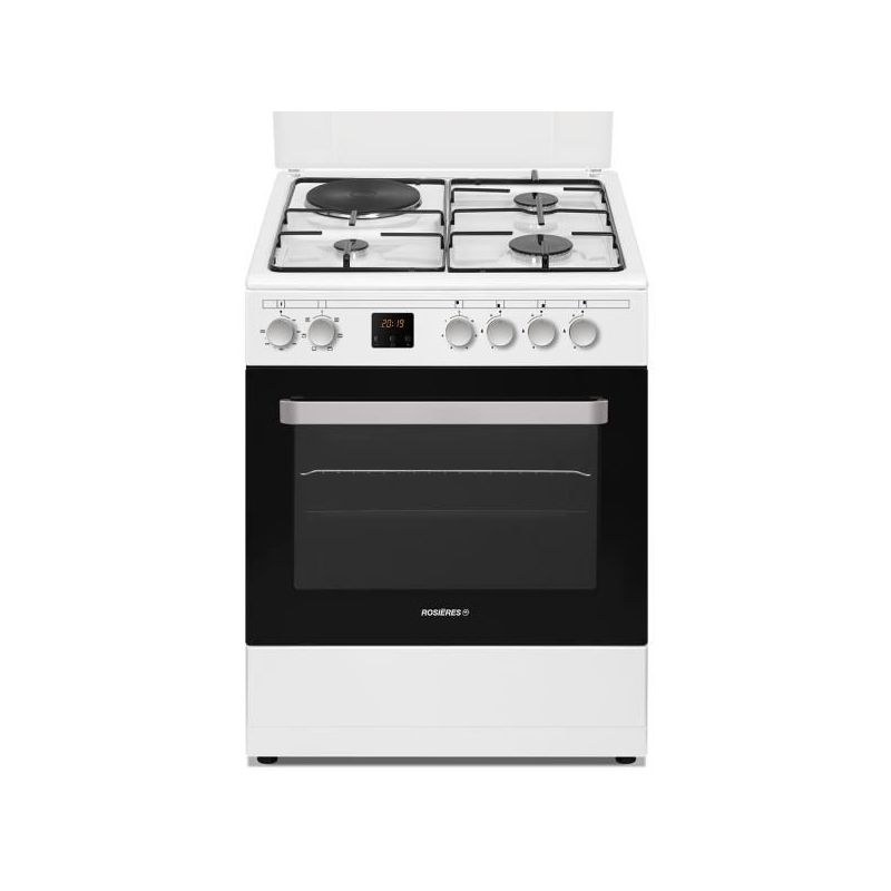 ROSIERES Cuisinière mixte 60 cm 3+1 four multifonction catalyse RGE660CMW/E