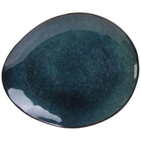 CMP ASSIETTE GALET 22X18CM AU GRES DU TEMPS BLEU KA3751