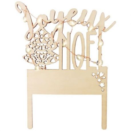 SCRAPCOOKING Cake topper LED Joyeux Noël 4969