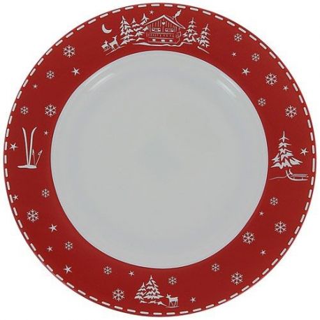 TABLE ET COOK CHALET ROUGE*ASSIETTE DESSERT 21CM*P 01107P