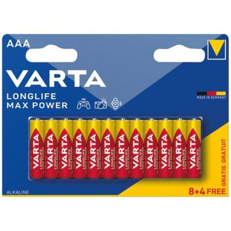 VARTA PILE LONGLIFE MAX POWER AAA/LR03 X8+4 4703101462