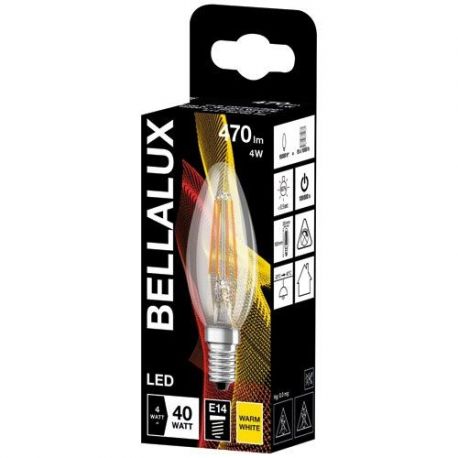 BELLALUX BELLALUX LED CLAIR FLAMME E14 4W CHAUD 4058075115279