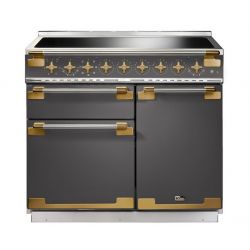 Cuisinière FALCON ELISE LUXE 100 Induction Ardoise/Laiton Antique ELS100EISL/AB-EU