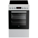 BEKO cuisinière vitrocéramique 50 cm 4 foyers - FSE57302GWC