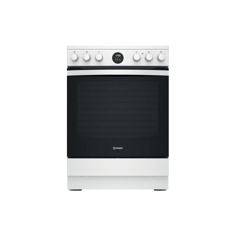 INDESIT cuisinière vitrocéramique 60 cm 4 radiants - IS67V5CCW/E