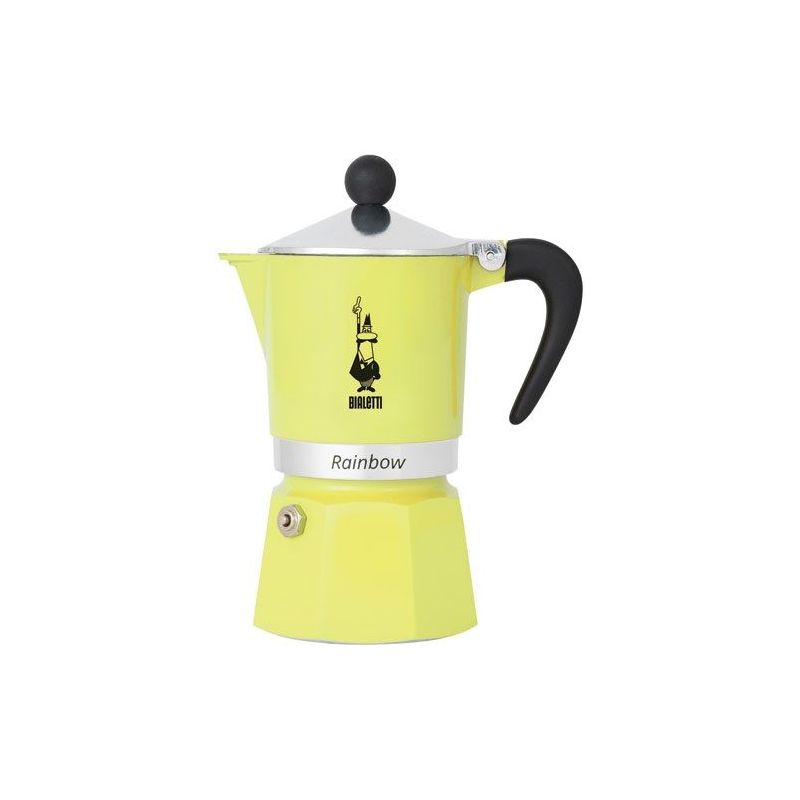 BIALETTI Cafetière italienne 6 tasses Jaune Pastel - Rainbow