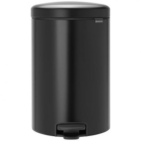 BRABANTIA Poubelle à pédale 20 L Matt Black - New Icon