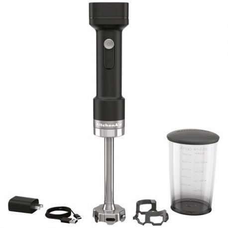 KITCHENAID Mixeur plongeant sans fil avec batterie Noir Réglisse - 5KHBRV71BM