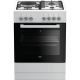 BEKO Cuisinière mixte 60 cm 3+1 four catalyse - FSE63120DWCS