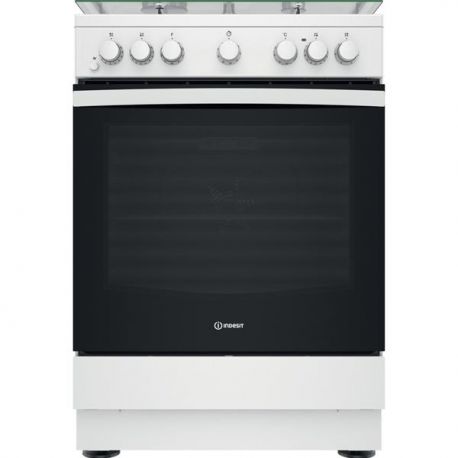 INDESIT Cuisinière mixte 60 cm 3+1 four catalyse - IS67M5PCW/FR/1