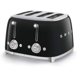 SMEG Toaster 4 tranches Noir - Années 50 - TSF03BLEU