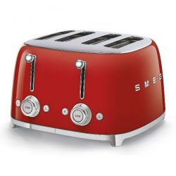 SMEG Toaster 4 tranches Rouge Années 50 - TSF03RDEU