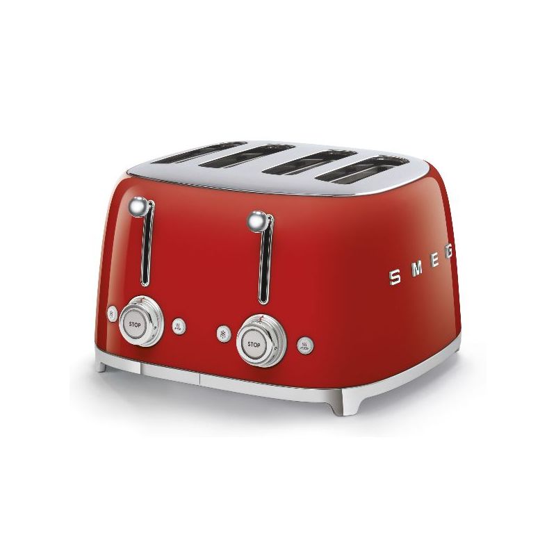 SMEG Toaster 4 tranches Rouge Années 50 - TSF03RDEU