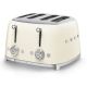 SMEG Toaster 4 tranches Crème - Années 50 - TSF03PGEU