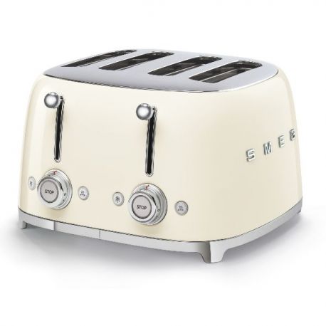 SMEG Toaster 4 tranches Crème - Années 50 - TSF03PGEU