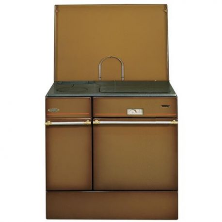 GODIN Cuisinière à bois Arpège 85 cm 10 Kw - 240163BRUNFONCE