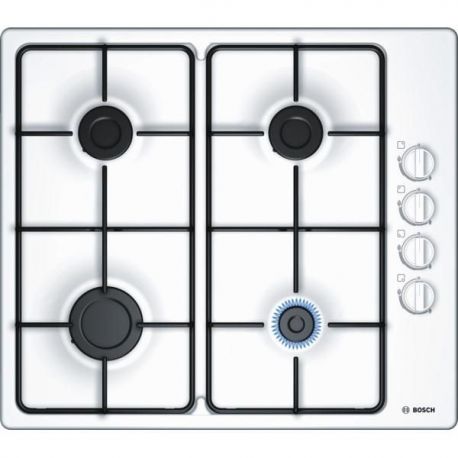 BOSCH Table de cuisson gaz 4 brûleurs dont 1 rapide 3 kW - PBP6B2B80