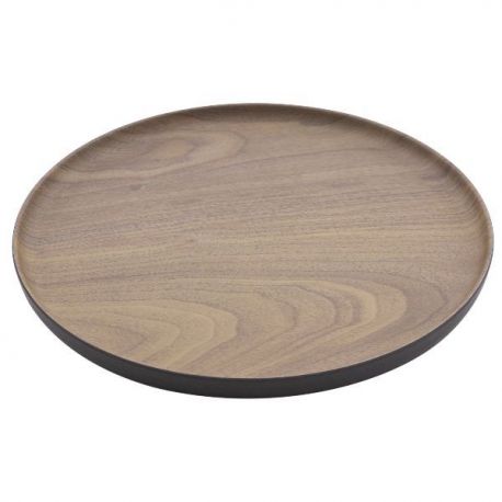 POINT VIRGULE Plateau rond 20.1 cm - Noir & Brun