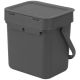 BRABANTIA ---TOUCH BIN POUBELLE 25 L RECT GRIS 209888