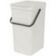 BRABANTIA POUBELLE SORT & GO 16L LIGHT GREY 213465